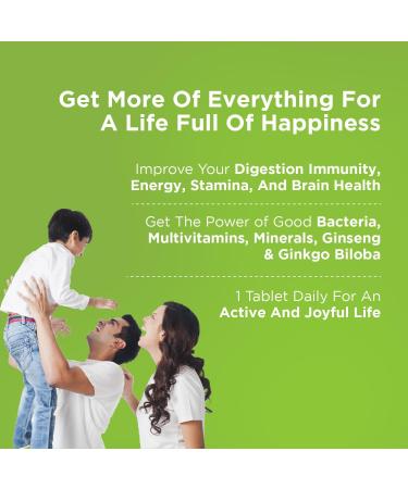 YANG Multivitamin with Probiotics Vitamin C Vitamin B Vitamin D & Zinc Supports Immunity and Gut Health For Men and Women 60 Multivitamin Tablets - Buy Online on GoSupps.com