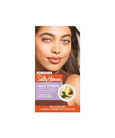 Sally Hansen Wax Strips for Face & Bikini Face & Bikini 20 Count (Pack of 1)
