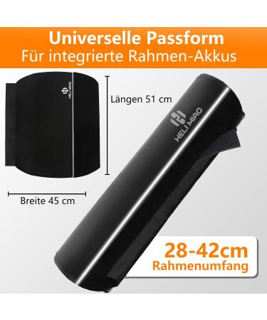 Universal E-Bike Battery Protective Cover with Reflectors - Thermal Protection for 28-42 cm Frames | Cold & Dirt Resistant Neoprene Accessories - Buy Online on GoSupps.com