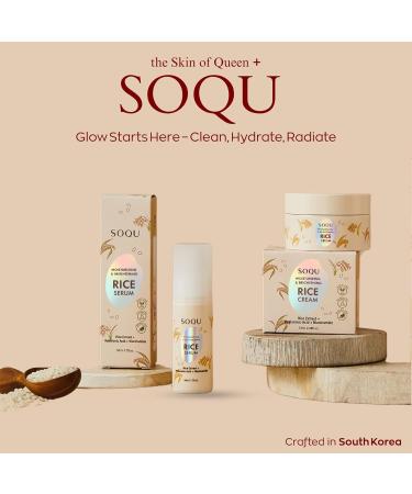 Moisturizing Facial Rice Serum - Hydrating and Brightening Formula with Niacinamide and Hyaluronic Acid for Radiant Skin - 50ml 1.69oz - Made in Korea (50ml / 1.69fl oz Rice Serum) Rice Serum 1.69 Fl Oz (Pack of 1) - Buy Online on GoSupps.com