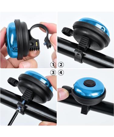 Xthuge Classic Aluminum Bike Bell - Loud Clear Sound for Adults & Kids - Blue-Left Hand Use - Buy Online on GoSupps.com