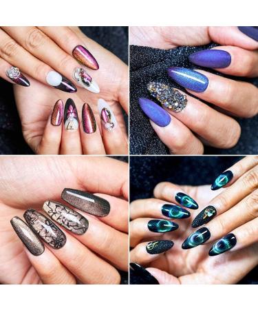 Cat Eye Gel Nail Polish Set Soak Off UV LED Light Starry Sky Effect Magic Gel Nail Polish Kit Manicure Nail Art Gift Kit 6 Colors Free Magnet Stick Galaxy - Buy Online on GoSupps.com