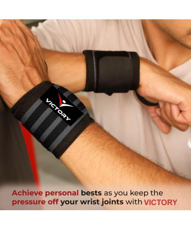 Professional Wrist Wrap Band for Gym & Fitness - Comfortable Grey Wrist Strap for Enhanced Support - Buy Online on GoSupps.com