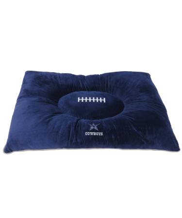 NFL PET BED - Dallas Cowboys "Soft & Cozy" Plush Pillow Bed. - FOOTBALL DOG BED. Cuddle, Warm Sports Mattress BED for CATS & DOGS
