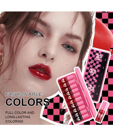 10 Colors Lip Tint | Moisturizing Tinted Lip Stain & Liquid Lipstick | Long Lasting Multi-Use Makeup - Buy Online on GoSupps.com