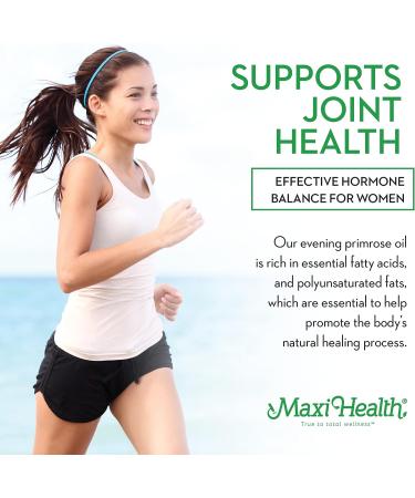 Maxi-Health Evening Primrose & Flax Seeds Oil Softgels - 180 Count Vegan Omega 3 6 9 Supplements for Skin, Hair & Joints - Kosher Certified Organic - Buy Online on GoSupps.com