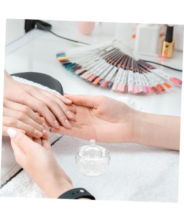 PRETYZOOM Glass Jar Wedding Decor Manicure Nail Dish Cup Dappen Dish Acrylic Nail Tools Nail Art Liquid Holder Nail Dish Bowl with Lids Nail Cups with Lids Nail Powder Glass Candy - Buy Online on GoSupps.com
