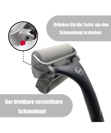 Easace Back Lotion Applicator - Adjustable Extendable Interchangeable Roller for Men & Women - Perfect for Body Moisture Cream (Silver) - Buy Online on GoSupps.com