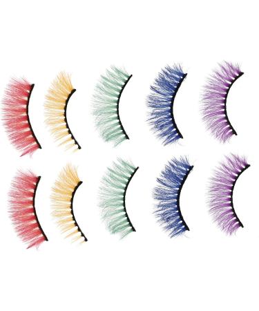 minkissy 25 Pairs Fake Eyelashes Eyelashes Dramatic Color Colorful Lashes Eyelashes Fluffy Costume Eyelashes Makeup False Eyelash Accessories Imitation Miss Delicate - Buy Online on GoSupps.com
