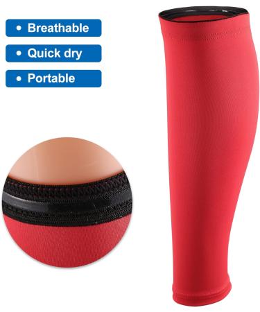 VOCOSTE Calf Compression Sleeve - Leg Compression Socks for Sore Muscles Red L Size - Enhance Recovery & Performance - Buy Online on GoSupps.com