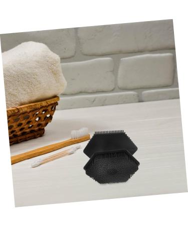 SOESFOUFU Face Brush Face Cleansing Brush Face Exfoliator Facial Cleansing Brush Exfoliator Face Scrub Facial Cleansing Brush for Blackhead Double Sided Silica Gel Scrubber 6.50X6.50X4.00CM Black - Buy Online on GoSupps.com