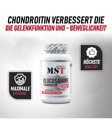 GLUCOSAMINE - CHONDROITIN - MSM + Hyaluronic Acid + L-Proline | 90 Tablets | STD NUTRITION BERLIN | - Buy Online on GoSupps.com