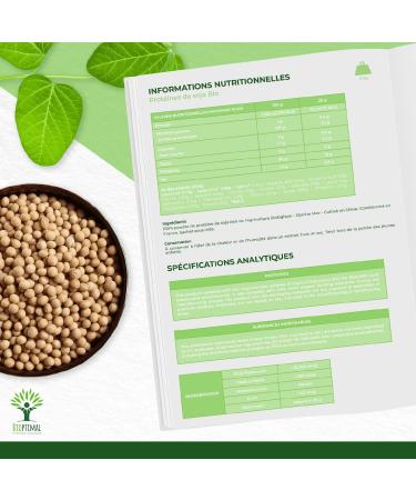 Prot ine de Soja Bio - Bioptimal - 92% Prot ines 17% BCAA - Haute Digestibilit - Energie Musculation - Poudre de F ve de Soja Biologique - 100% Pur - Conditionn en France - Certifi Ecocert - 3 kg Sans saveur 3000g - Buy Online on GoSupps.com