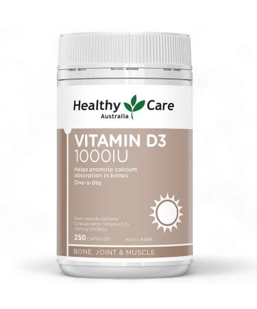 Healthy Care Vitamin D3 1000IU 250 softgel Capsules