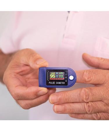 Buy Pulse Oximeter Fingertip | Large OLED Display Blood Oxygen Monitor for Heart Rate & SpO2 International Shipping Available - Buy Online on GoSupps.com