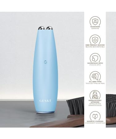 Geske SmartAppGuided Microcurrent Face-Lift Pen - 6 in 1 Anti-Aging Skincare Tool for Wrinkle-Free Youthful Skin - Aquamarine - Buy Online on GoSupps.com