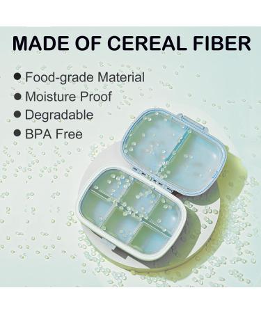 Daily Pill Organizer - 8 Compartment Portable Pill Box for Vitamins & Cod Liver Oil - Travel-Friendly Blue Design - Buy Online on GoSupps.com