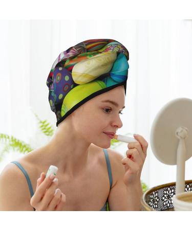 Quick-Dry Hair Towel Wrap | Button Towel Turban for Effortless Hair Drying - Easter Egg1 - Buy Online on GoSupps.com