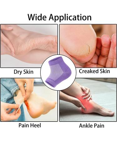 Moisturizing Toeless Silicone Socks for Women - 6pcs | Dry Cracked Heel Treatment - Buy Online on GoSupps.com