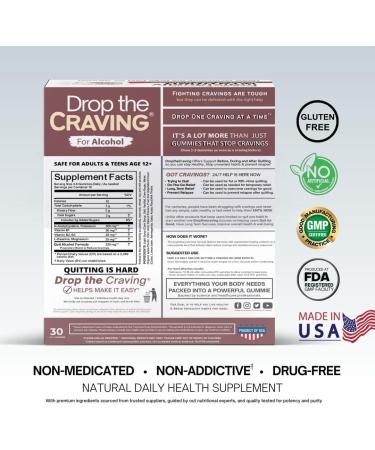 Quit Drinking Aid Gummies | Fast-Acting Support for Cravings | Non-Addictive Formula (30 Count) - Buy Online on GoSupps.com