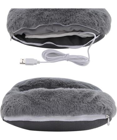 Haofy USB Foot Warmer - Cartoon Pattern Electric Heating Slippers for Home Travel & Office | Stay Cozy with Gray Warm Souls - Buy Online on GoSupps.com