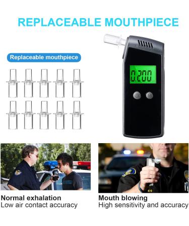 QTlier Portable Digital Breathalyzer | Professional-Grade Accuracy | USB Rechargeable | 10 Mouthpieces Included - Buy Online on GoSupps.com