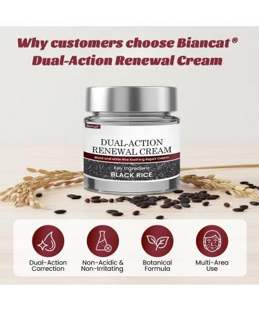 AEEHFENG Dual-Action Renewal Cream Professional Skin Repair Cream Black And White Rice Soothing Repair Cream-50g Anti-Aging Hydrating Natural Ingredients for All Skin Types (1 Bottle) - Buy Online on GoSupps.com