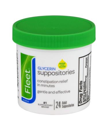 Fleet Suppos Adult Size 24s Fleet Adult Glycerin Suppository Laxatives