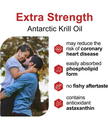 Antarctic Krill Oil 500 mg, Phospholipid-Bound Omega-3, EPA, DHA, and Astaxanthin - Easily Absorbed - Supports Brain, Heart, and Joint Health - Non-GMO, Gluten-Free, 30 Softgels 30 Count (Pack of 1) - Buy Online on GoSupps.com