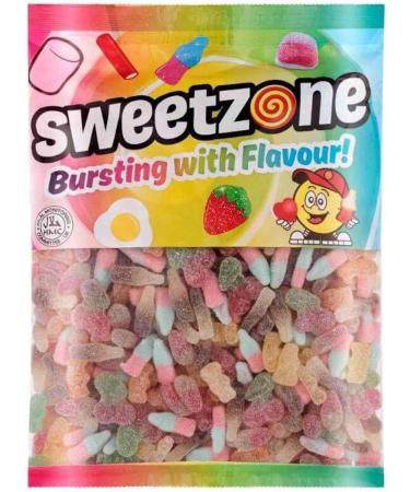 Sweetzone Tangy Mix Halal Sweets 1KG Sweet Box Jelly Sweets Fizzy Sweets Tubs of Sweets for Retro Sweets Lovers