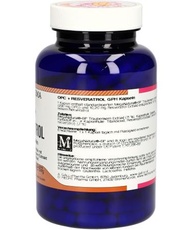 Gall Pharma OPC + Resveratrol GPH Capsules - 180 Count | High-Quality Antioxidant Supplement for Optimal Health | International Shipping Available - Buy Online on GoSupps.com