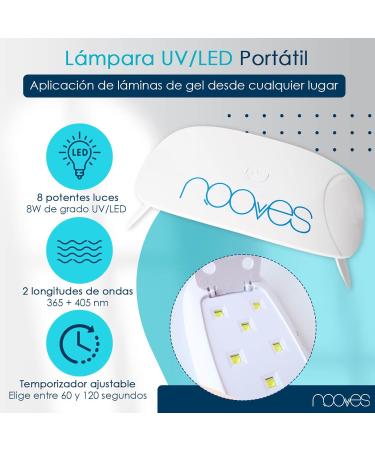 Nail Art Pre-Cured Gel Nail Sheets + Portable UV/LED Nail Drying Lamp 8w|Semi Cured Gel Nail Strips|Semi-Permanent Gel Nail Stickers|Gel Nail Stickers|Gel Nail Stickers Macaron - Buy Online on GoSupps.com