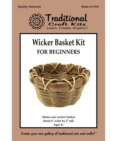 Traditional Craft Kits Wicker Basket Kit for Beginners - Basket Weaving Kit Set  Basket Making Kit with Basket Weaving Supplies Complete with Instructional Booklets and Basket Making Supplies