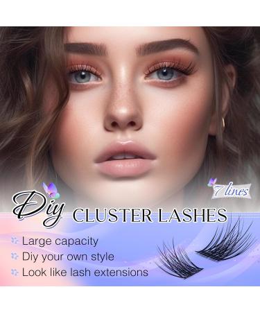 LZM C Curl Individual Eyelashes - 8-14mm Natural Look False Lashes for DIY Extensions - Cluster Lashes (Wishes-12mm) - Shop Now! - Buy Online on GoSupps.com