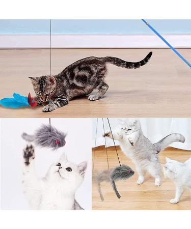 Cat Toys for Indoor Cats Adult - 6 Pcs Interactive Cat Toy Mice Kitten Toys Jumpy Cat Toys Chasing Exercise Entertain Cat Toys Hanging Door Window | Cat Gifts for Women (Plush Mouse Replacement) 7pack-Cat toy - Buy Online on GoSupps.com