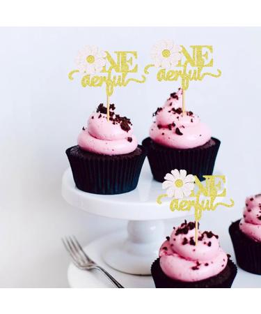 Ercadio 24 Pack Daisy Onederful Cupcake Toppers Daisy Onederful Cupcake Picks Daisy Flower 1st Cupcake Toppers for Chrysanthemum Theme Birthday Baby Shower Party Cake Decor Supplies Pattern 6 - Buy Online on GoSupps.com