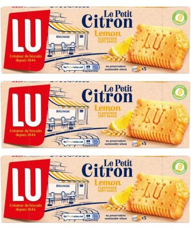 French Biscuit Bundle Consisting of LU Petit Citron Lemon Soft Bakes Biscuits 140g (3 Pack) - Buy Online on GoSupps.com