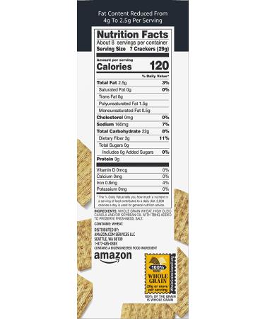 Happy Belly Reduced Fat Whole Wheat Crackers - 8 Ounce Pack of 1 - Buy Online on GoSupps.com