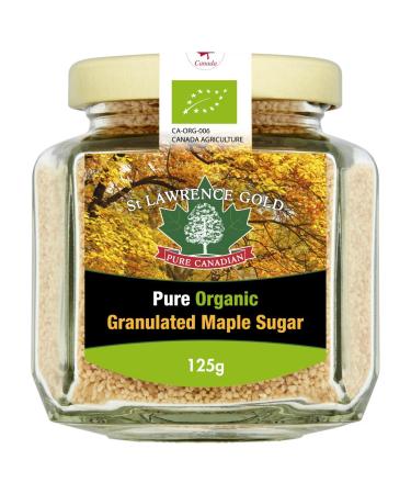 St Lawrence Gold Organic Pure Granulated Maple Sugar 125 g - Buy Online on GoSupps.com
