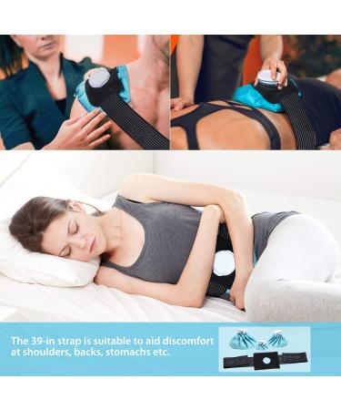 Ohuhu Ice Bag Packs for Injuries - 3 Reusable Packs with Wrap for Hot & Cold Therapy - Pain Relief for Knee Leg Injury - 5-Pack Waterproof Ice Bag Set (6/9/11) - Light Blue - Buy Online on GoSupps.com