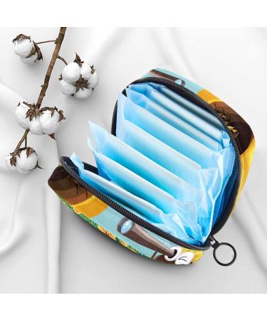 Portable Honeybees Sanitary Napkin Storage Bag | Eco-Friendly Menstrual Cup Carrier for Women & Teens - Buy Online on GoSupps.com