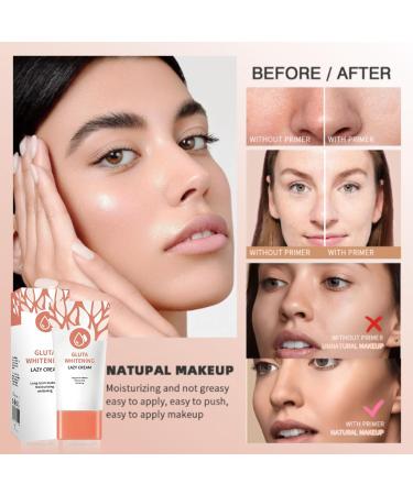 Lazy Brightening Face Cream - Moisturiser Face Women - Make Up Primer for Women - face moisturisers - Skin Lightening Cream - Foundation Full Coverage & Moisturizing - Buy Online on GoSupps.com