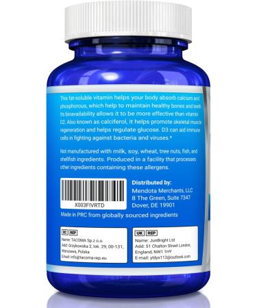 YounGlo Research Vitamin D3 5000 IU Softgels - Bone & Immune Support (360 Count) - Buy Online on GoSupps.com