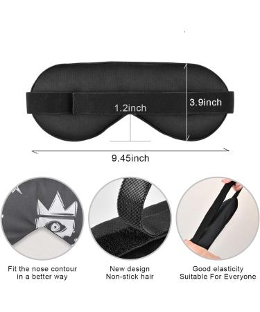 Unisex Haskirky Light Blocking Eye Mask - Breathable & Adjustable for Travel, Yoga, Meditation - Cartoon Skull Design - Buy Online on GoSupps.com
