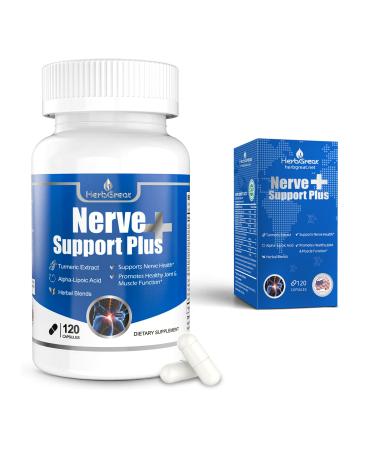 Nerve Support Supplement Alpha-Lipoic AcidTurmeric Extract B12 Vitamins and Herbal Blend for Fortify Nerve Health 120 Capsules