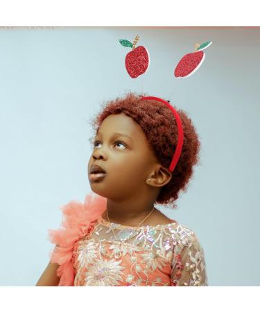 TOPBATHY Fruit Headband Glitter Apples Head Boppers Red Hair Hoop Holiday Festival Hair Accessory for Women Girls Kids Children - Buy Online on GoSupps.com