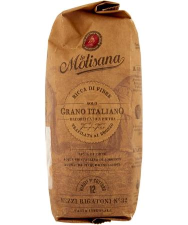 La Molisana No.32 Mezzi Rigatoni Integrali Wholewheat Pasta 500g (Pack of 4) Pack of 4 No.32 Mezzi Rigatoni - Buy Online on GoSupps.com