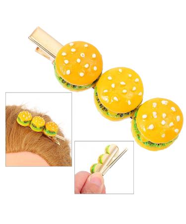 JoJoFuny 3PCS Food Hair Clips - Novelty Cartoon Hamburgers Barrettes Pins - Buy Online on GoSupps.com