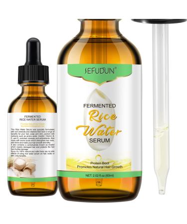 Rice Water for Hair Growth Hair Growth Oil for Stronger  Thicker Longer Hair Hair Oil for Dry Damaged Hair and Growth Natural Hair Moisturizer&Conditioner with Vitamin&Mineral 2.02 fl.oz rice water oil