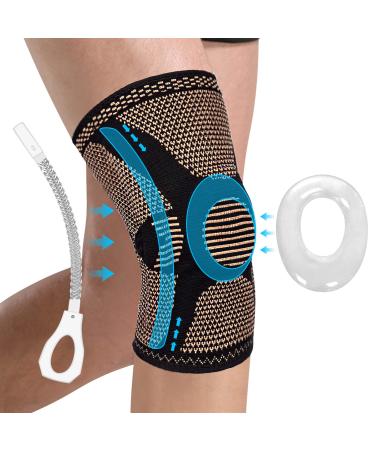 Lisiyo Knee Brace for Knee Pain Compression Knee Sleeve with Patella Gel Pad &Support Arthritis Stabilizers Anti Slip Support Protection Elastic for Exercise Running  Weightlifting etc Medium